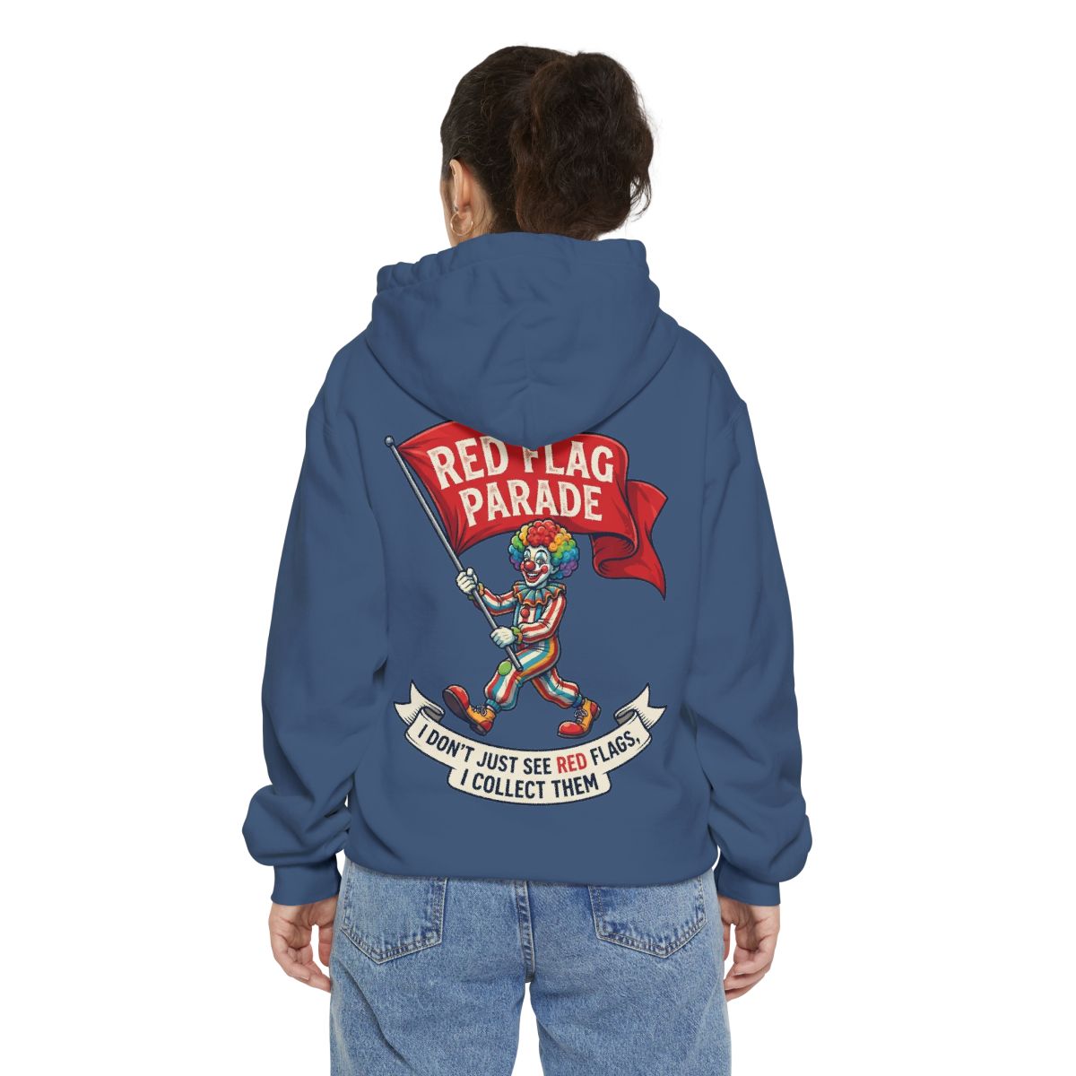 Color: True Navy | Red Flag Parade Garment-Dyed Hoodie