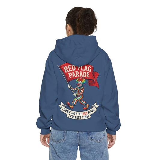 Color: True Navy | Red Flag Parade Garment-Dyed Hoodie