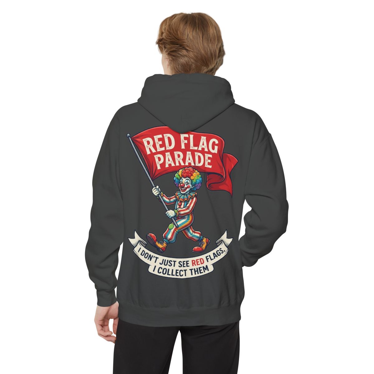 Color: Pepper | Red Flag Parade Garment-Dyed Hoodie