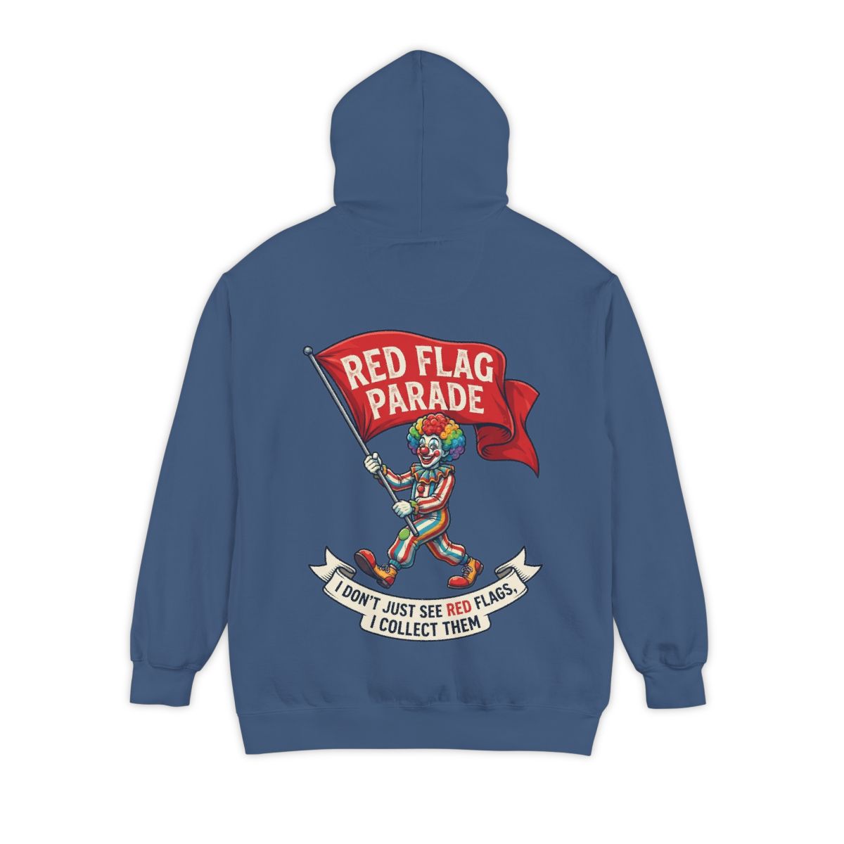 Color: True Navy | Red Flag Parade Garment-Dyed Hoodie