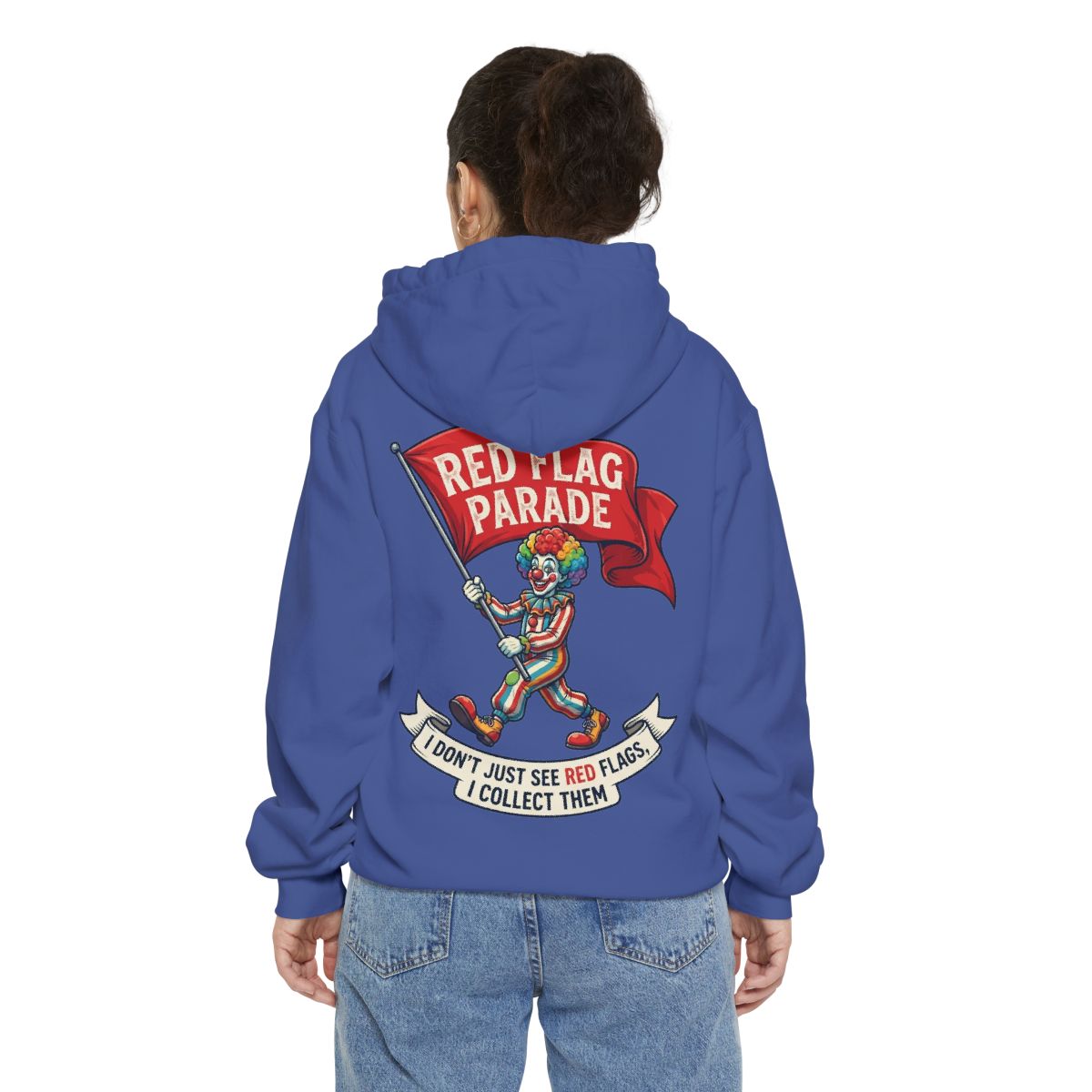 Color: Flo Blue | Red Flag Parade Garment-Dyed Hoodie