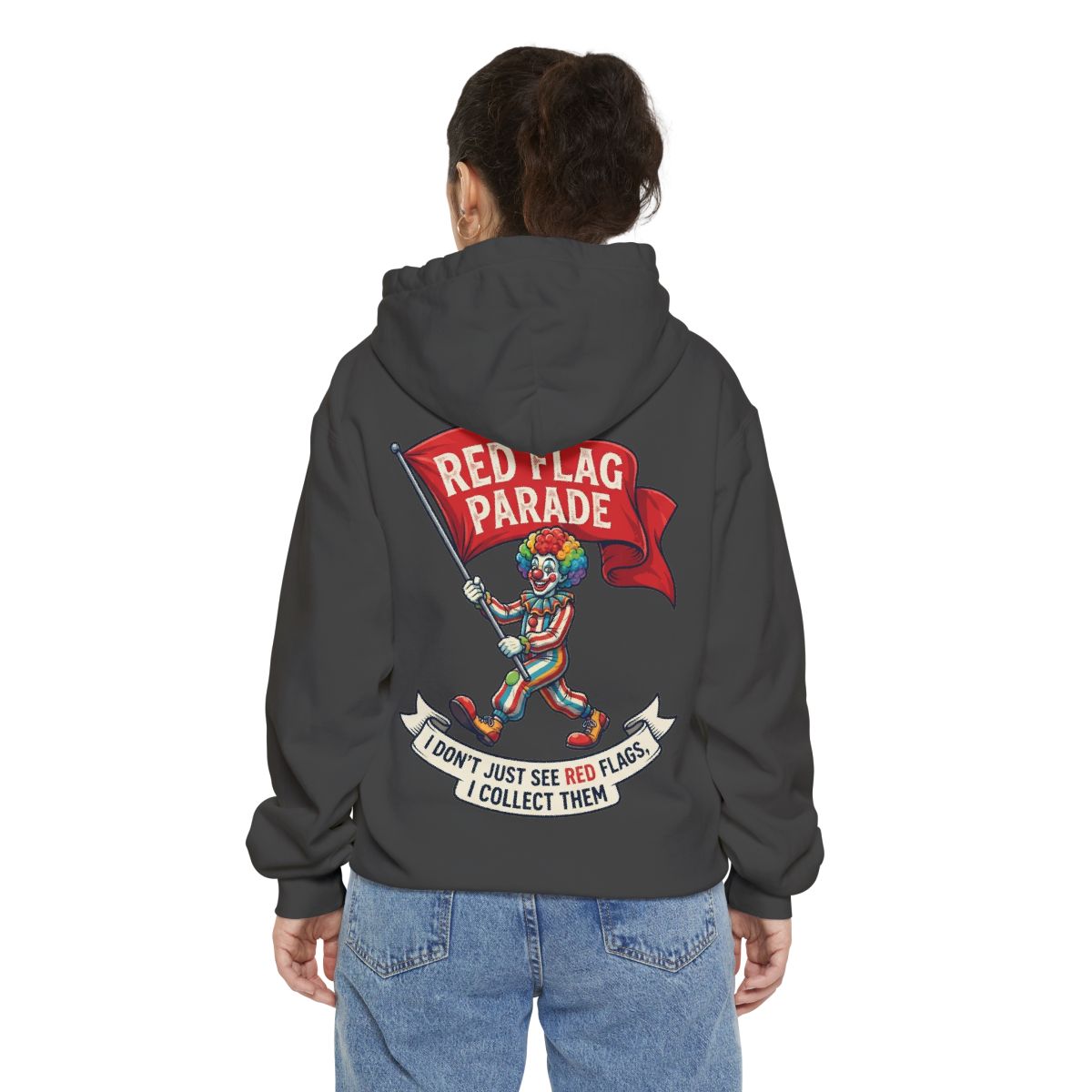 Color: Pepper | Red Flag Parade Garment-Dyed Hoodie