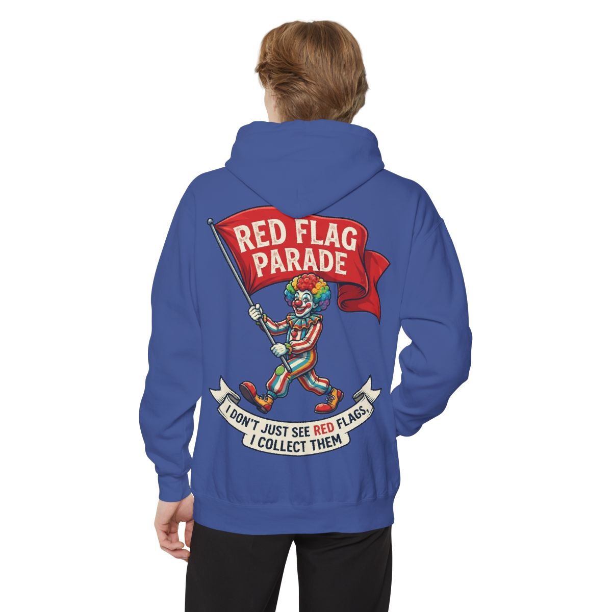 Color: Flo Blue | Red Flag Parade Garment-Dyed Hoodie