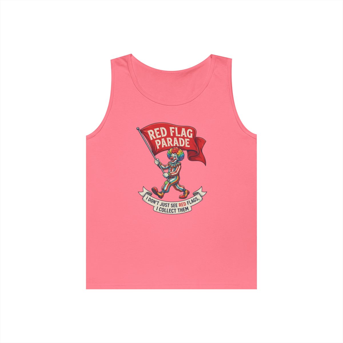 Color: Safety Pink | Red Flag Parade Tank Top