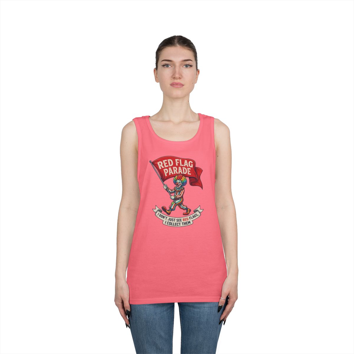 Color: Safety Pink | Red Flag Parade Tank Top