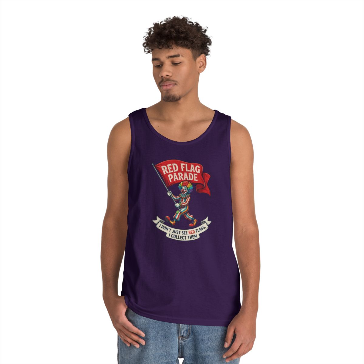 Color: Purple | Red Flag Parade Tank Top
