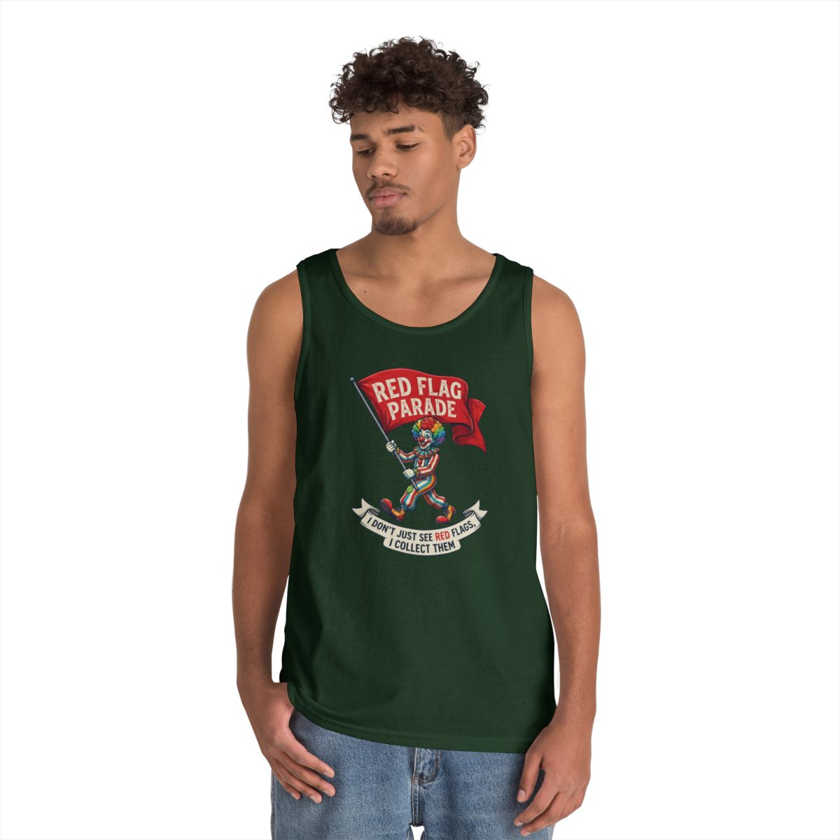 Color: Forest Green | Red Flag Parade Tank Top