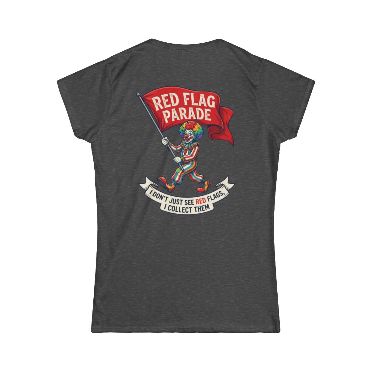 Color: Dark Heather | Red Flag Parade Women's Tee