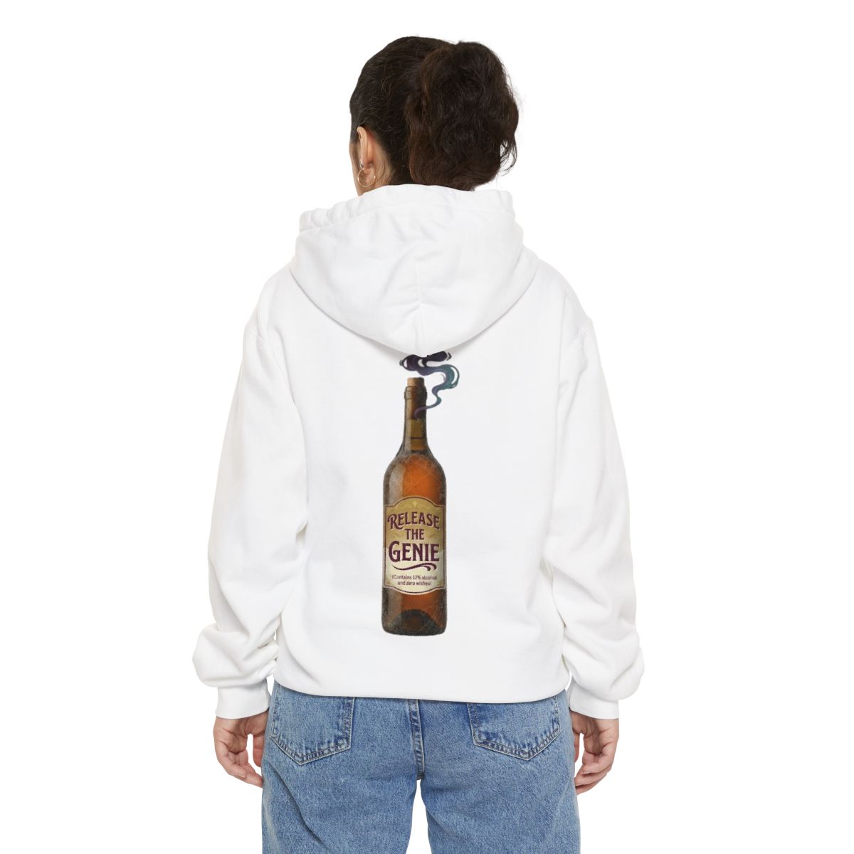 Color: White | Release the Genie Garment-Dyed Hoodie