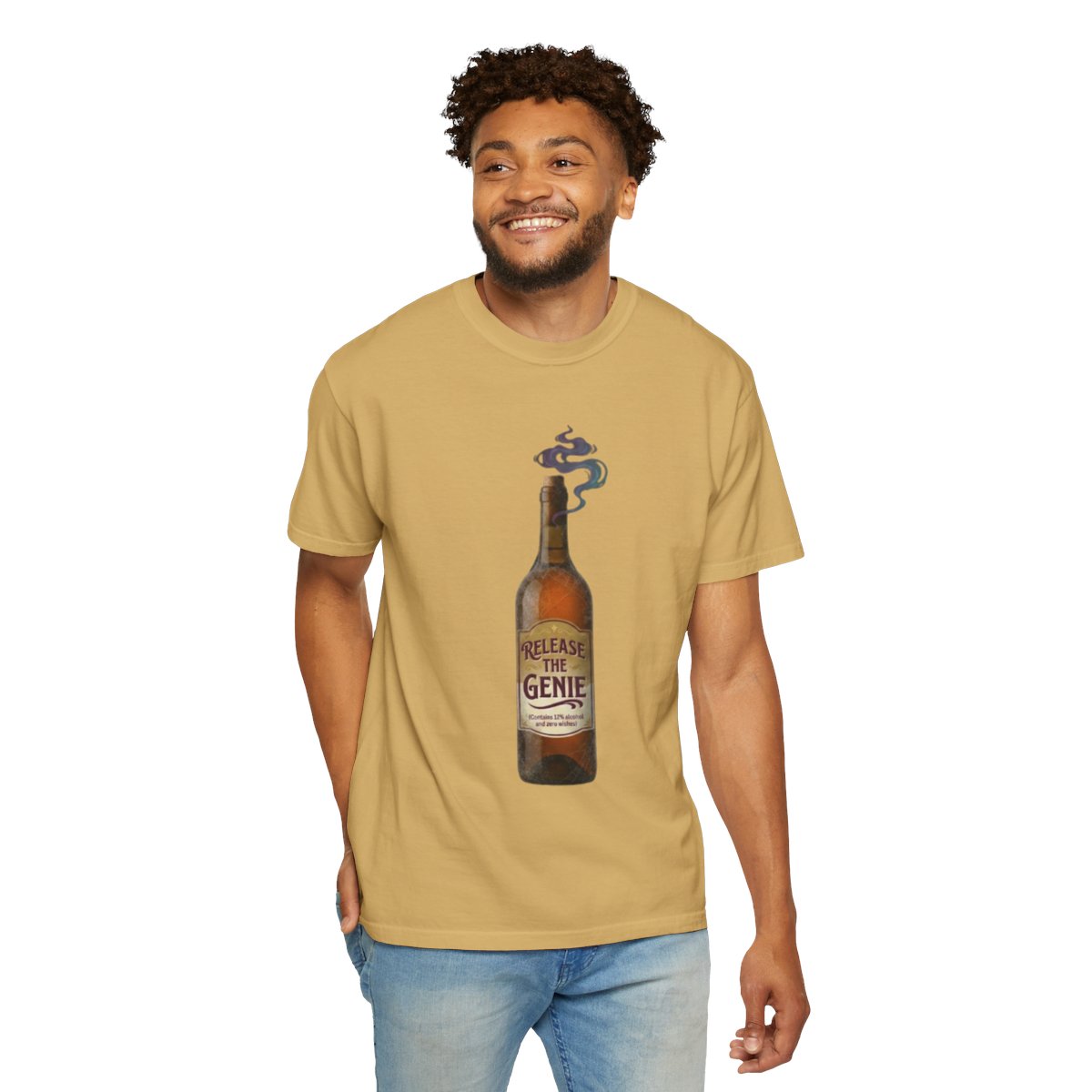 Color: Mustard | Release the Genie Unisex Garment-Dyed Tee