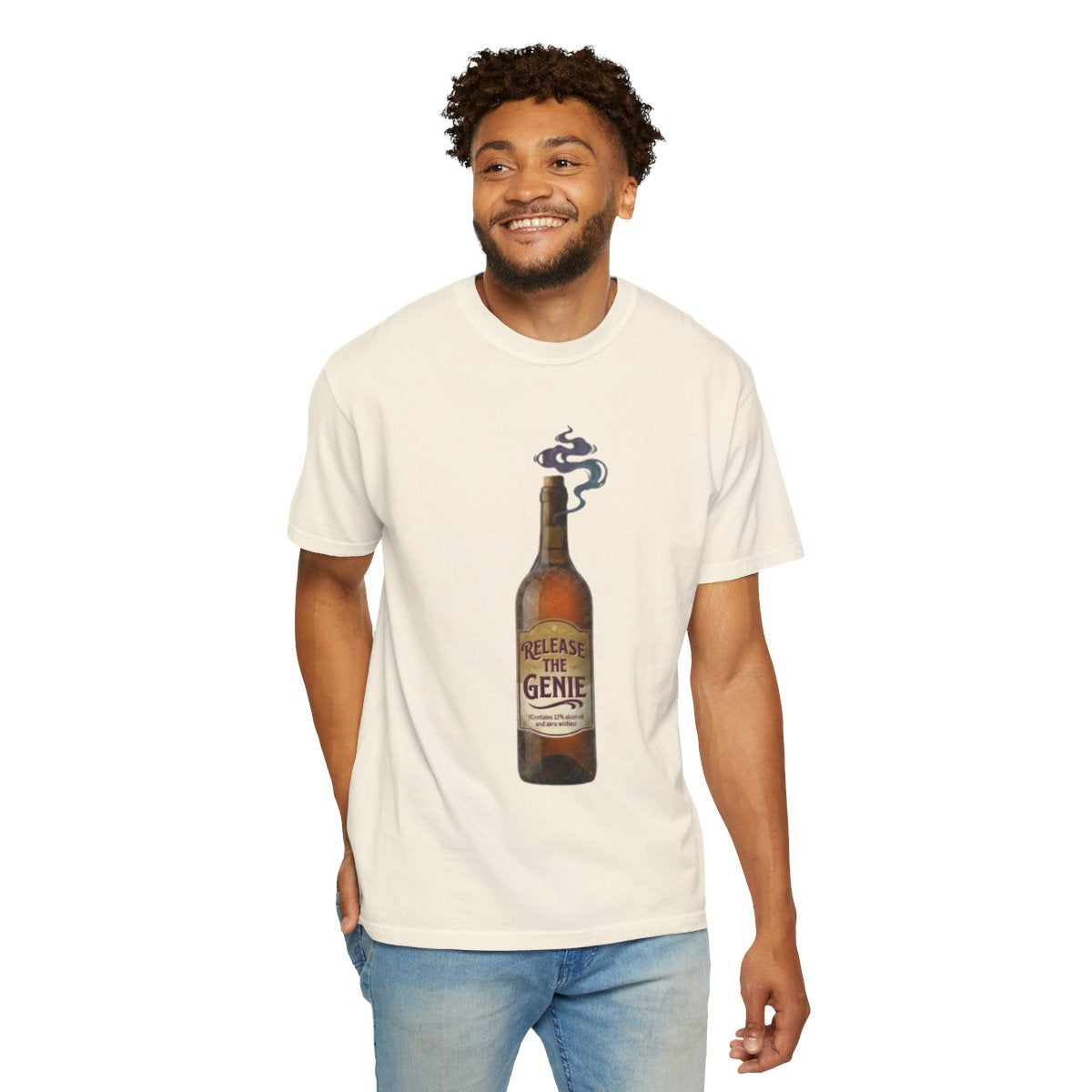 Color: Ivory | Release the Genie Unisex Garment-Dyed Tee