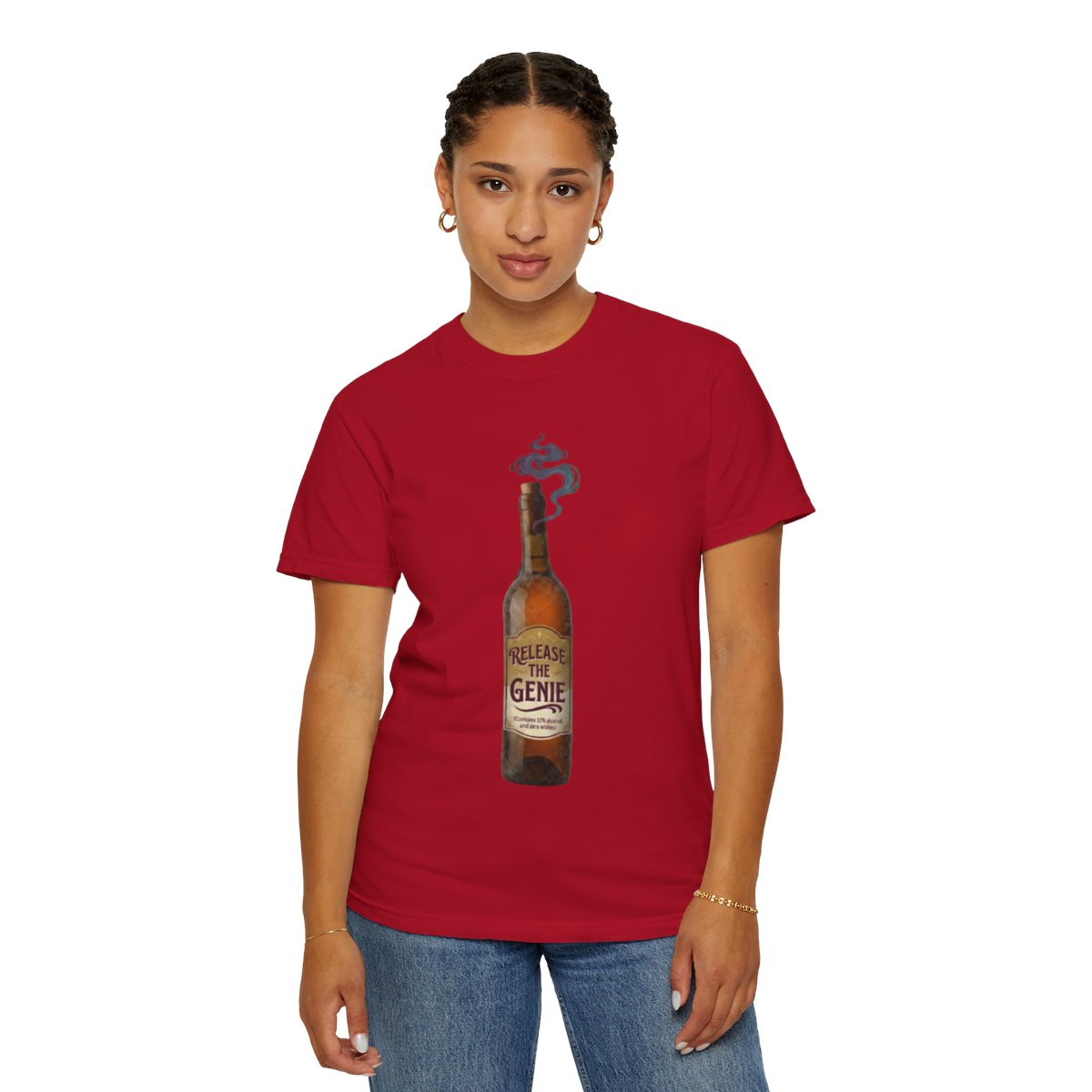 Color: Red | Release the Genie Unisex Garment-Dyed Tee