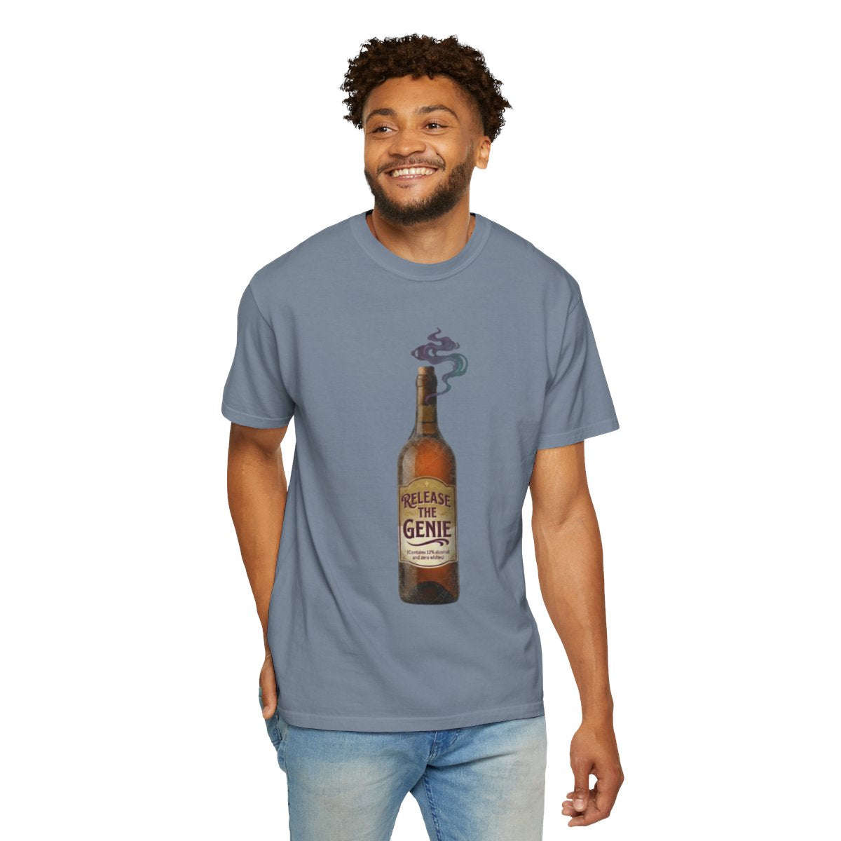 Color: Blue Jean | Release the Genie Unisex Garment-Dyed Tee