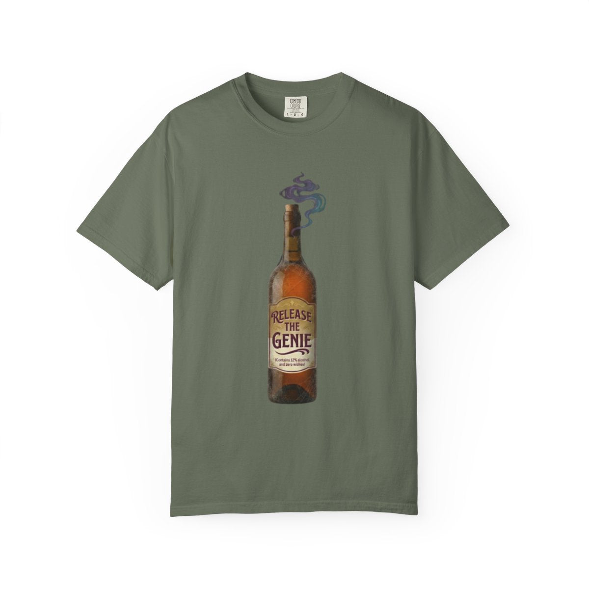 Color: Moss | Release the Genie Unisex Garment-Dyed Tee