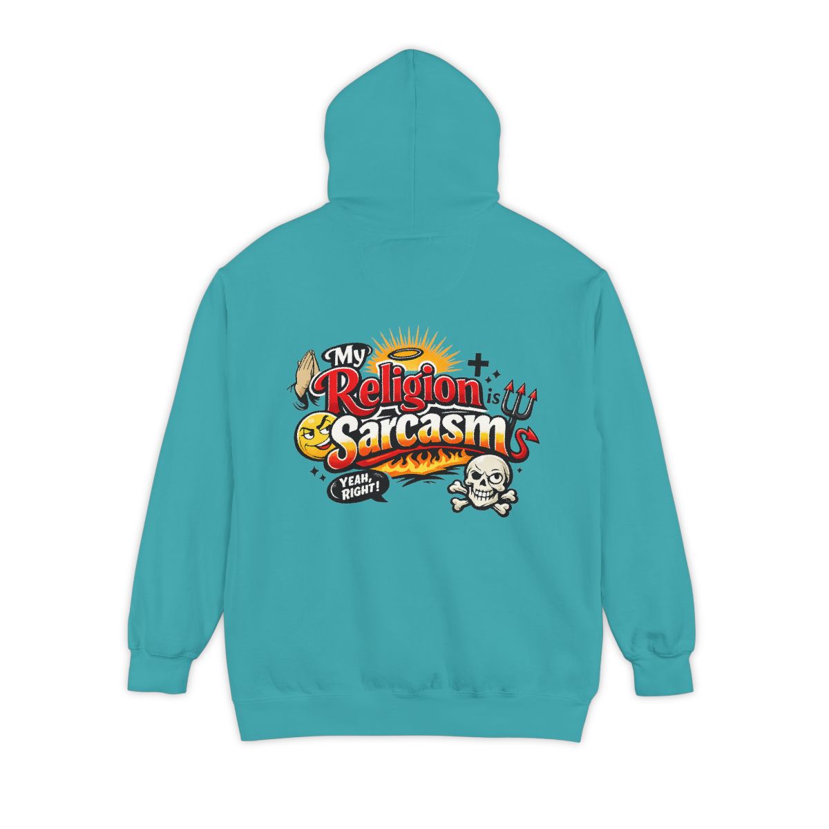 Color: Seafoam | Religion Sarcasm Garment-Dyed Hoodie