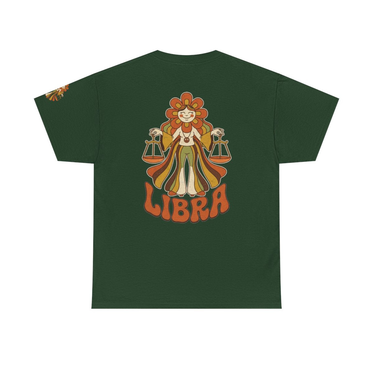 Color: Forest Green | Retro Mascot Groovy Libra Premium Graphic Tee