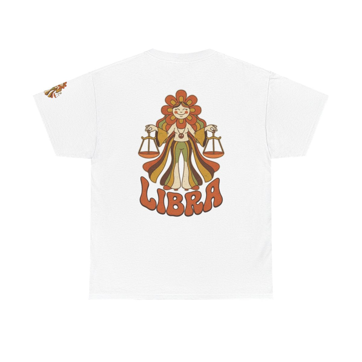 Color: White | Retro Mascot Groovy Libra Premium Graphic Tee