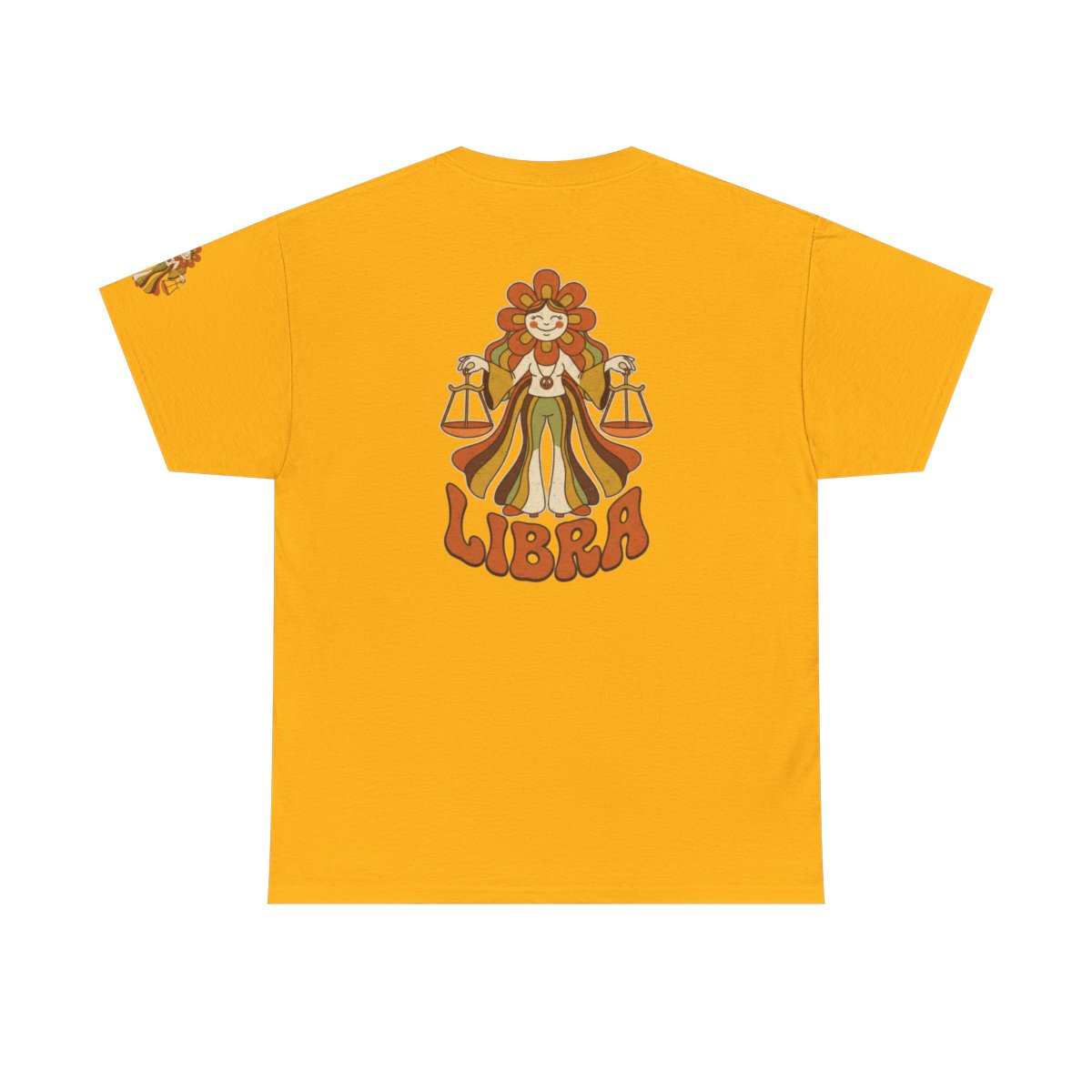 Color: Gold | Retro Mascot Groovy Libra Premium Graphic Tee