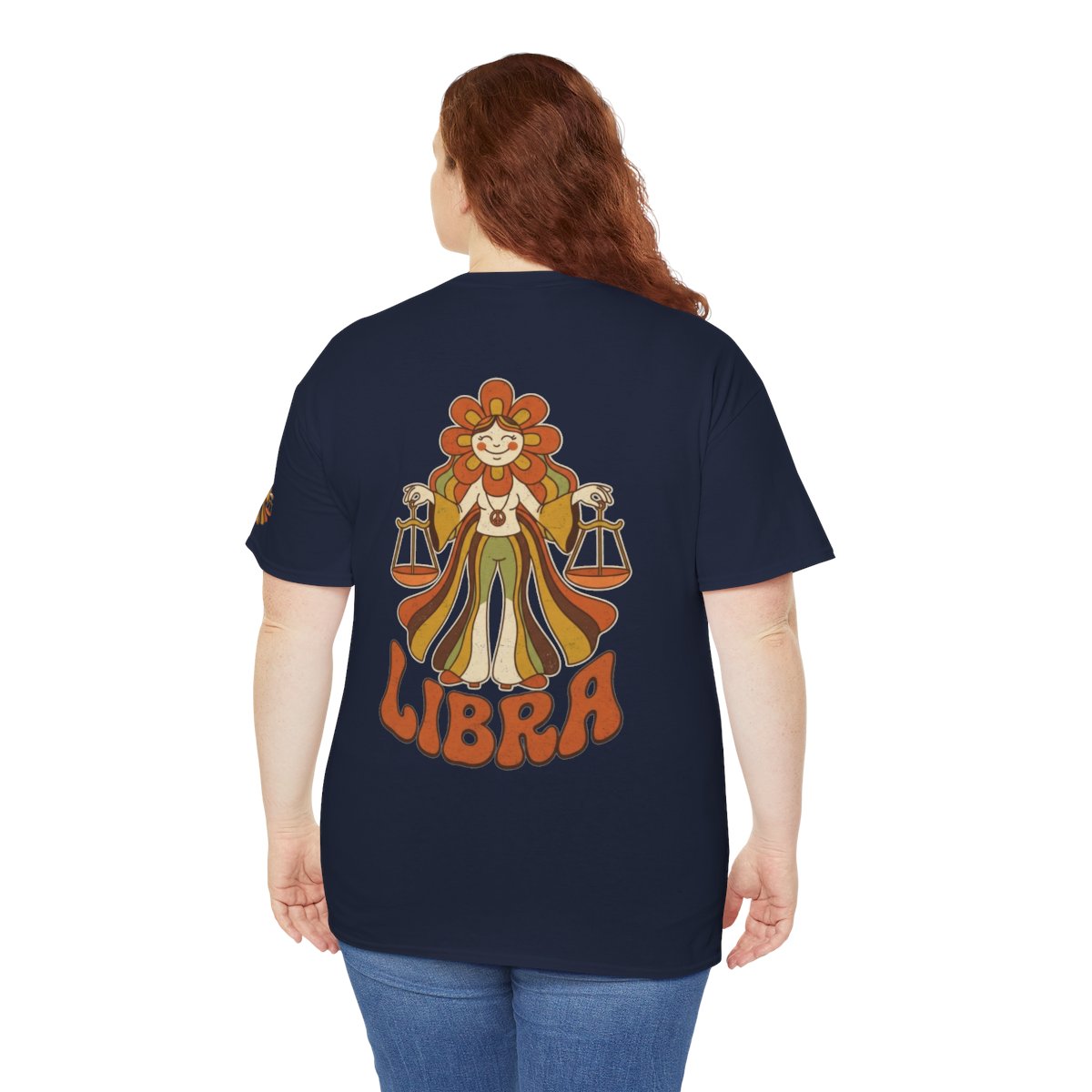 Color: Navy | Retro Mascot Groovy Libra Premium Graphic Tee