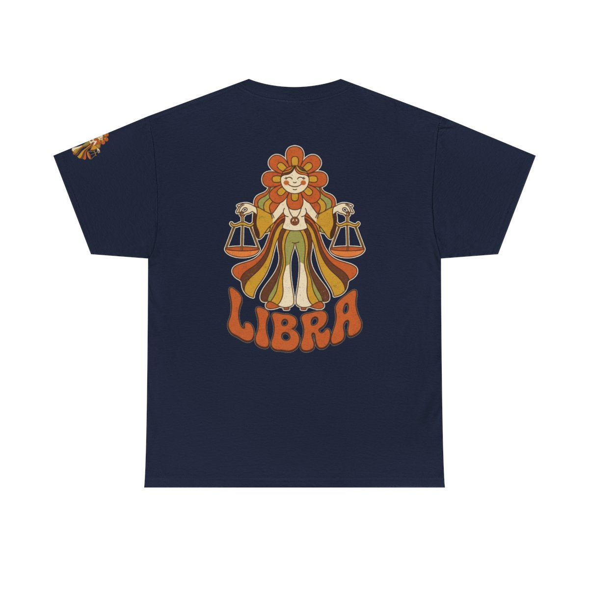 Color: Navy | Retro Mascot Groovy Libra Premium Graphic Tee