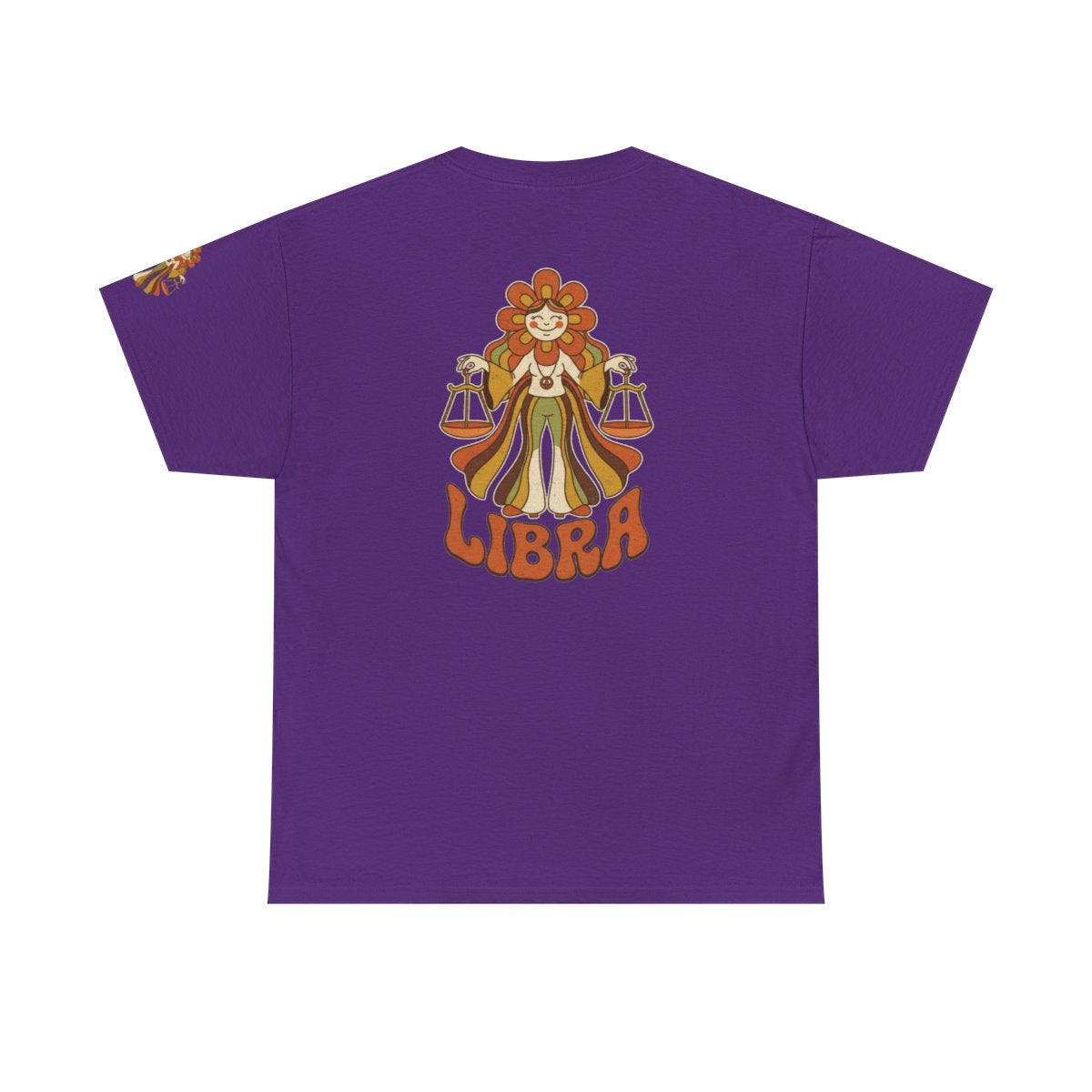 Color: Purple | Retro Mascot Groovy Libra Premium Graphic Tee
