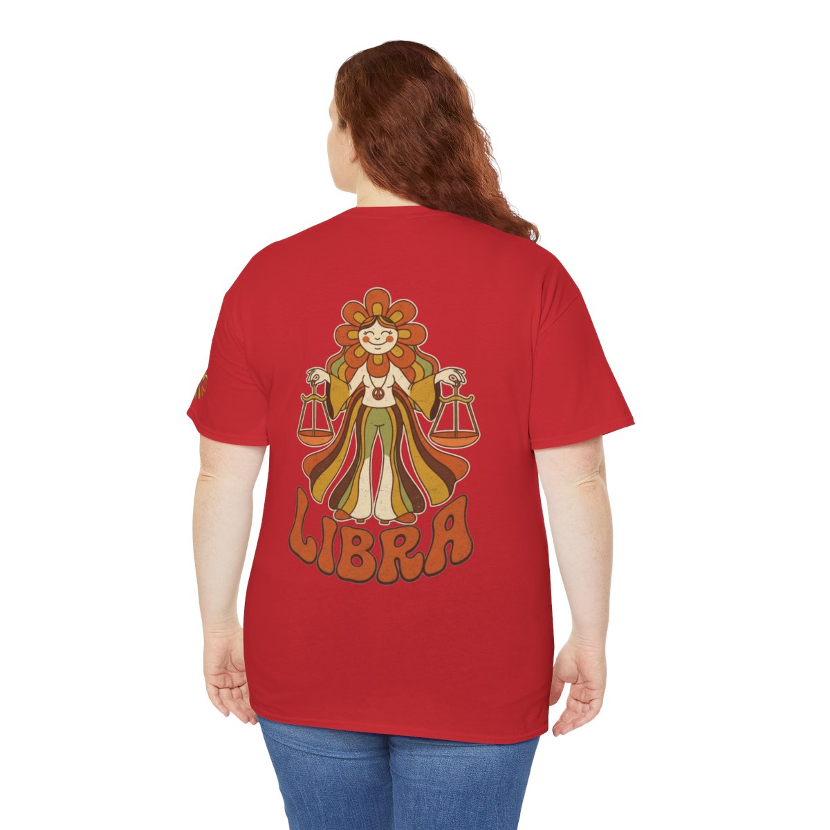 Color: Red | Retro Mascot Groovy Libra Premium Graphic Tee