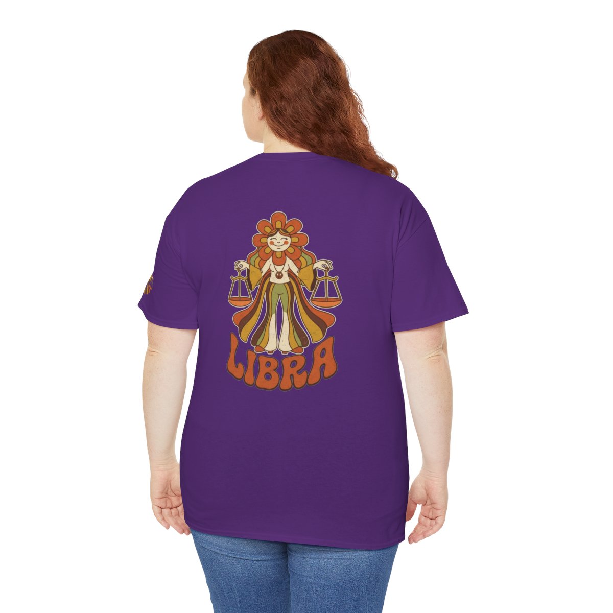 Color: Purple | Retro Mascot Groovy Libra Premium Graphic Tee