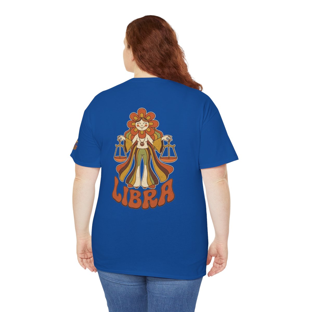 Color: Royal | Retro Mascot Groovy Libra Premium Graphic Tee