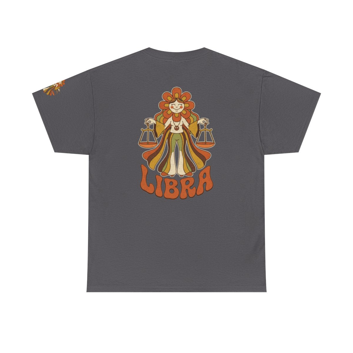Color: Charcoal | Retro Mascot Groovy Libra Premium Graphic Tee