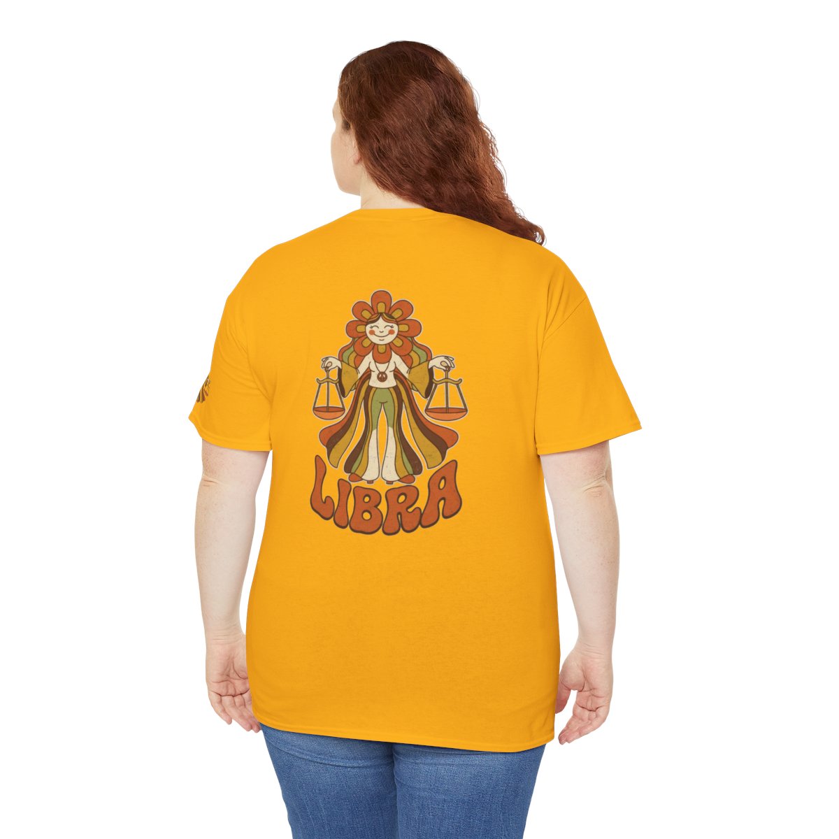 Color: Gold | Retro Mascot Groovy Libra Premium Graphic Tee