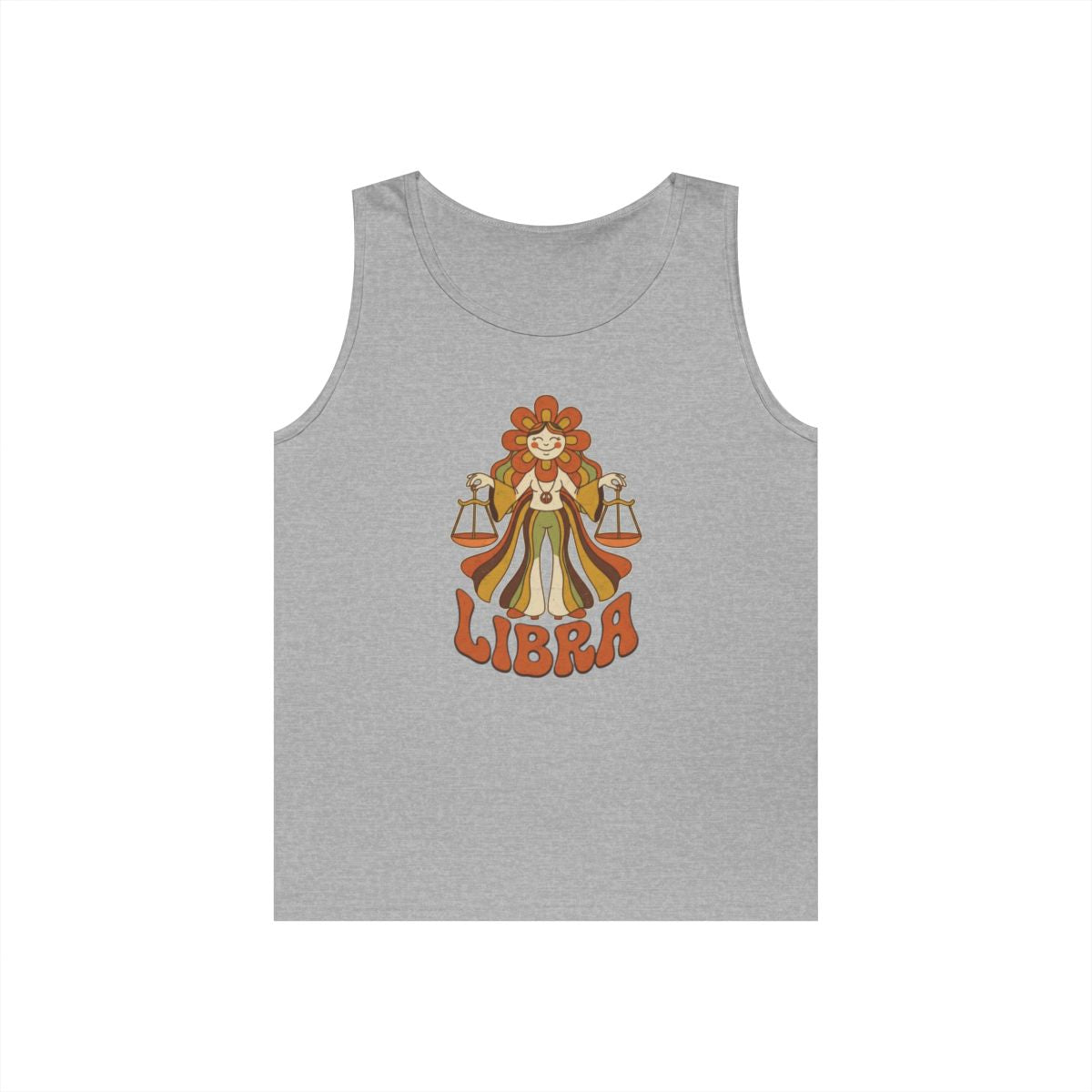 Color: Sport Grey | Retro Mascot Groovy Libra Tank Top
