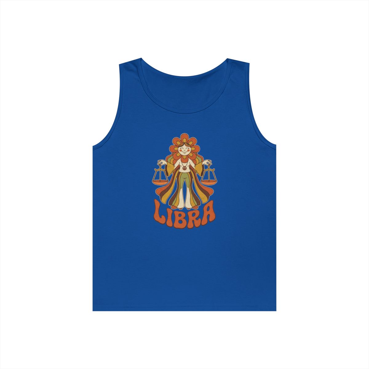 Color: Royal | Retro Mascot Groovy Libra Tank Top