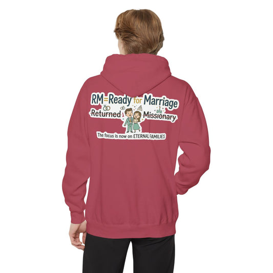 Color: Crimson | RM=Ready for Marriage Garment-Dyed Hoodie