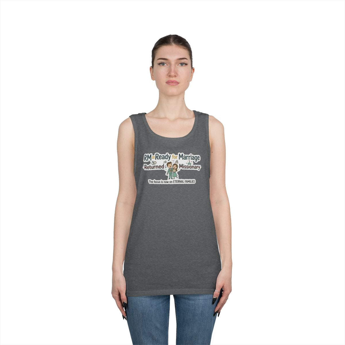 Color: Graphite Heather | RM=Ready for Marriage Tank Top