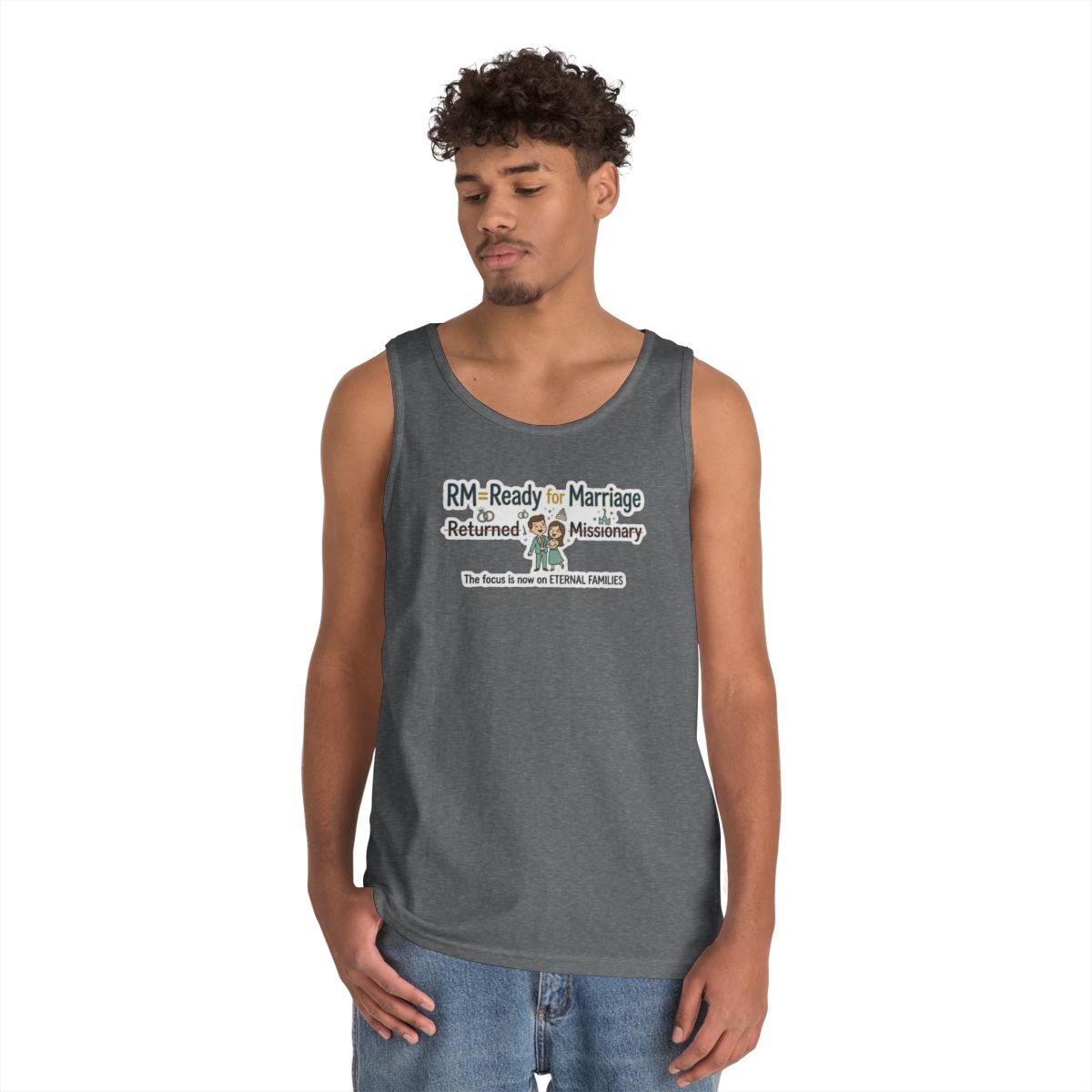 Color: Graphite Heather | RM=Ready for Marriage Tank Top