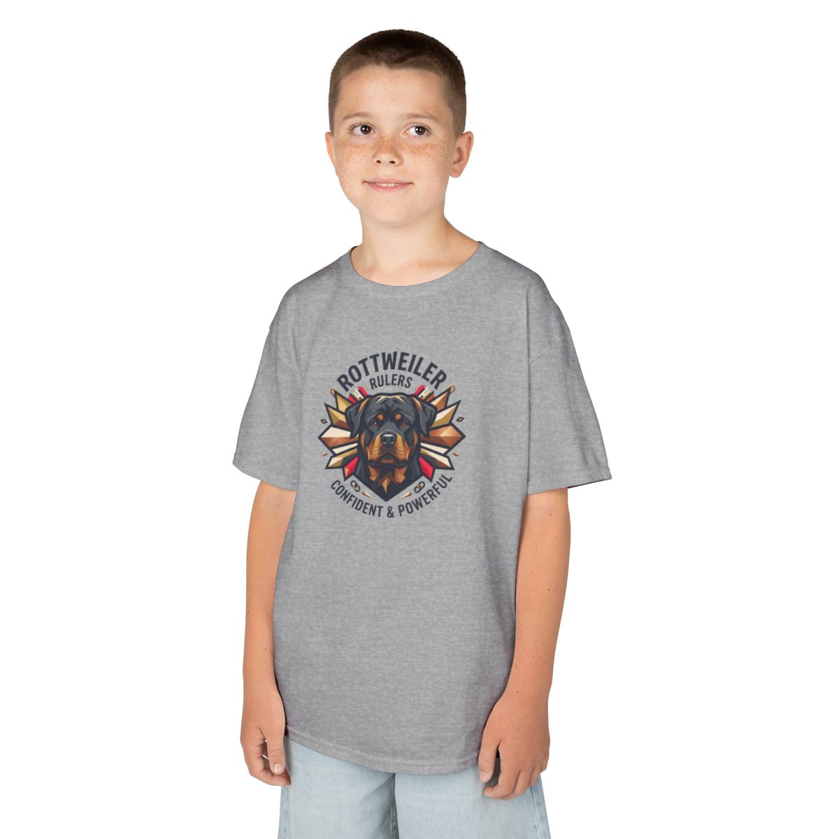 Color: Sport Grey | Rottweiler Rulers Confident Powerful Kids Tee