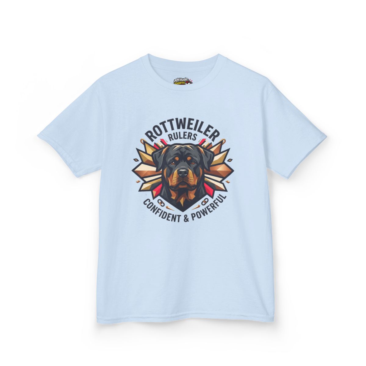 Color: Light Blue | Rottweiler Rulers Confident Powerful Kids Tee