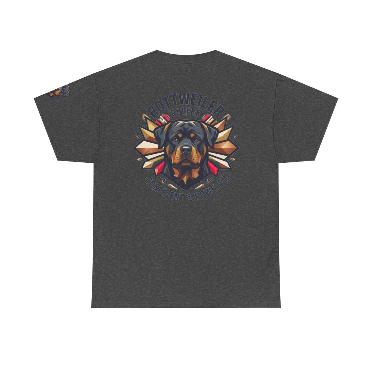 Color: Dark Heather | Rottweiler Rulers Confident Powerful Premium Graphic Tee