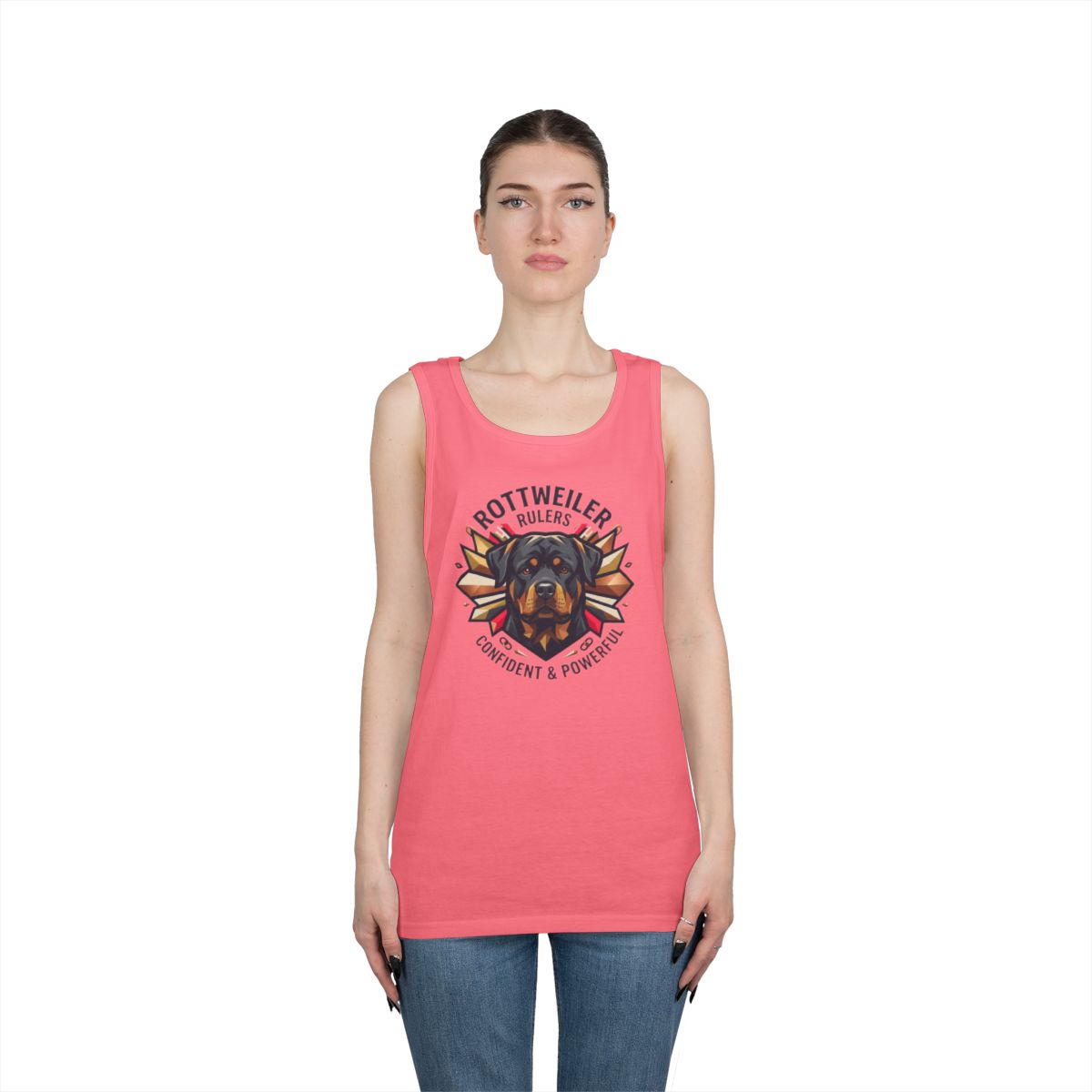 Color: Safety Pink | Rottweiler Rulers Confident Powerful Tank Top