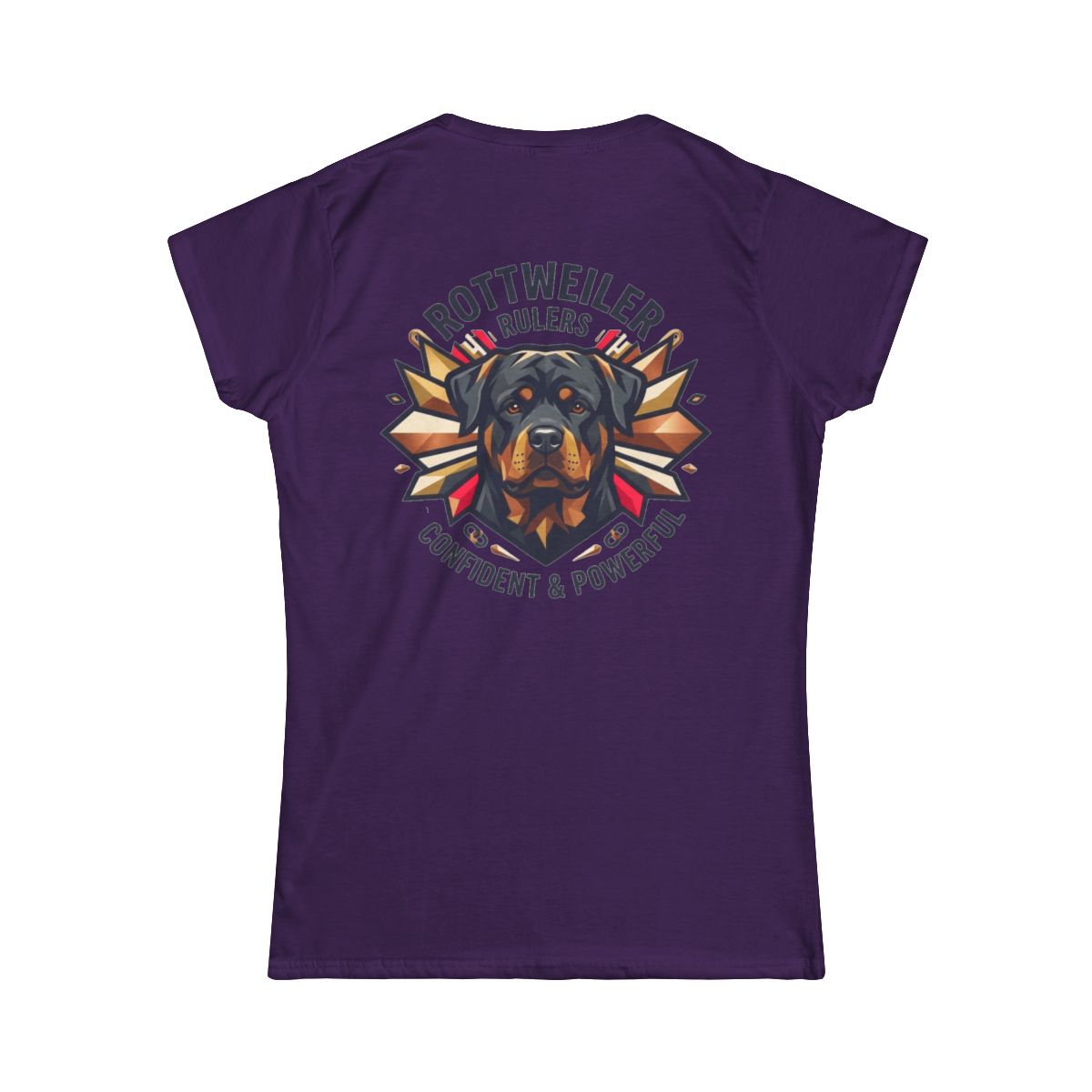 Color: Purple | Rottweiler Rulers Confident Powerful Women's Tee
