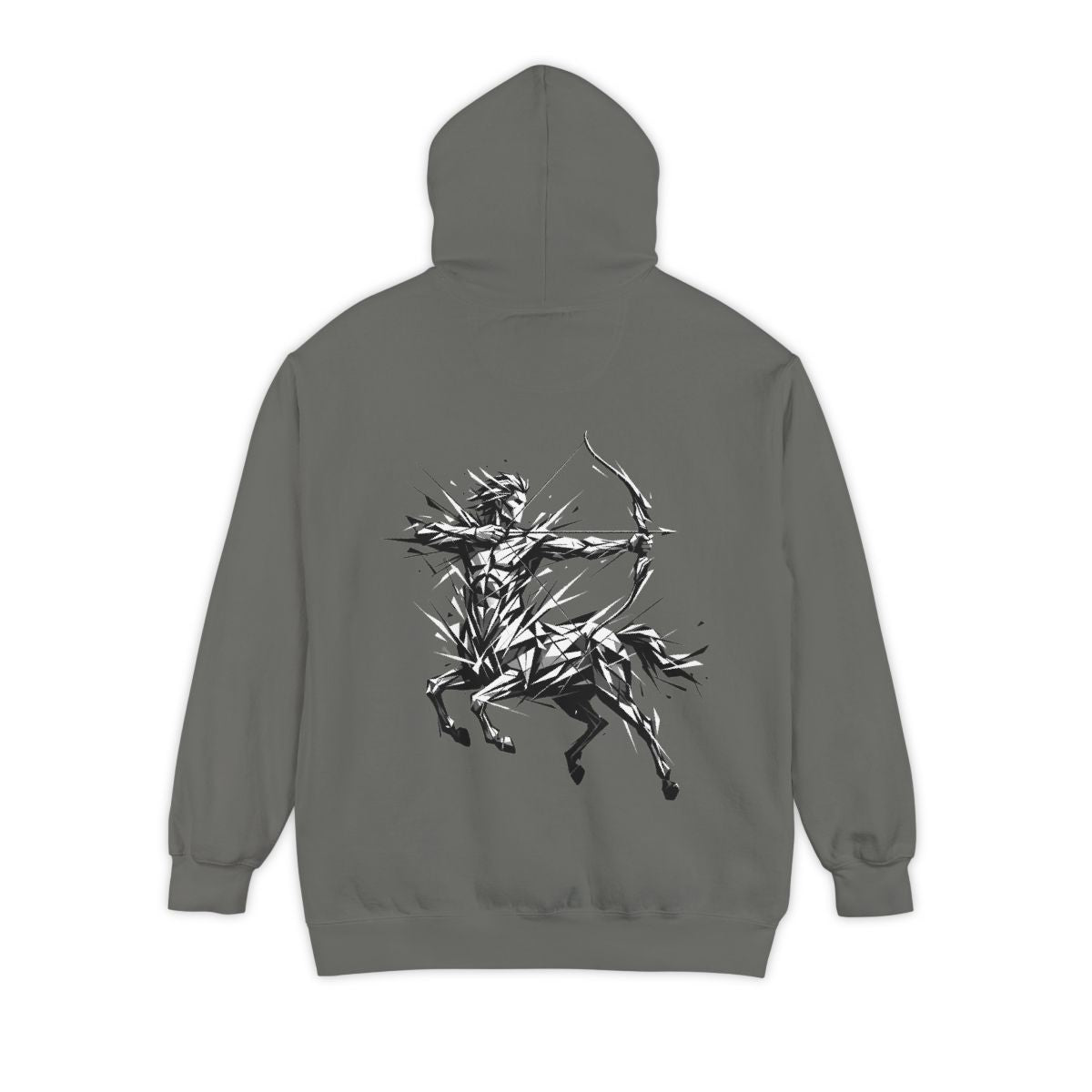 Color: Grey | Sagittarius The Archer Centaur Garment-Dyed Hoodie
