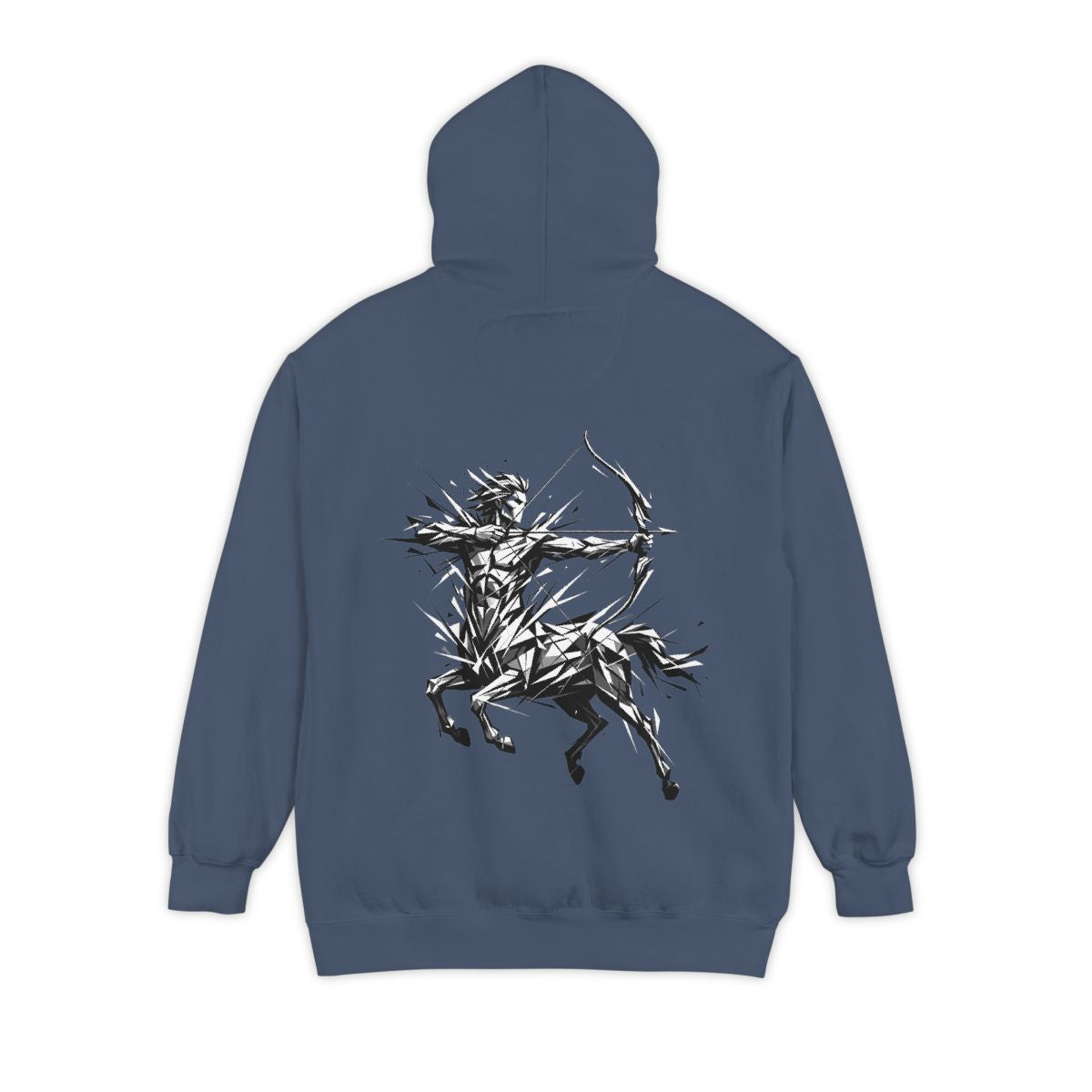 Color: Denim | Sagittarius The Archer Centaur Garment-Dyed Hoodie