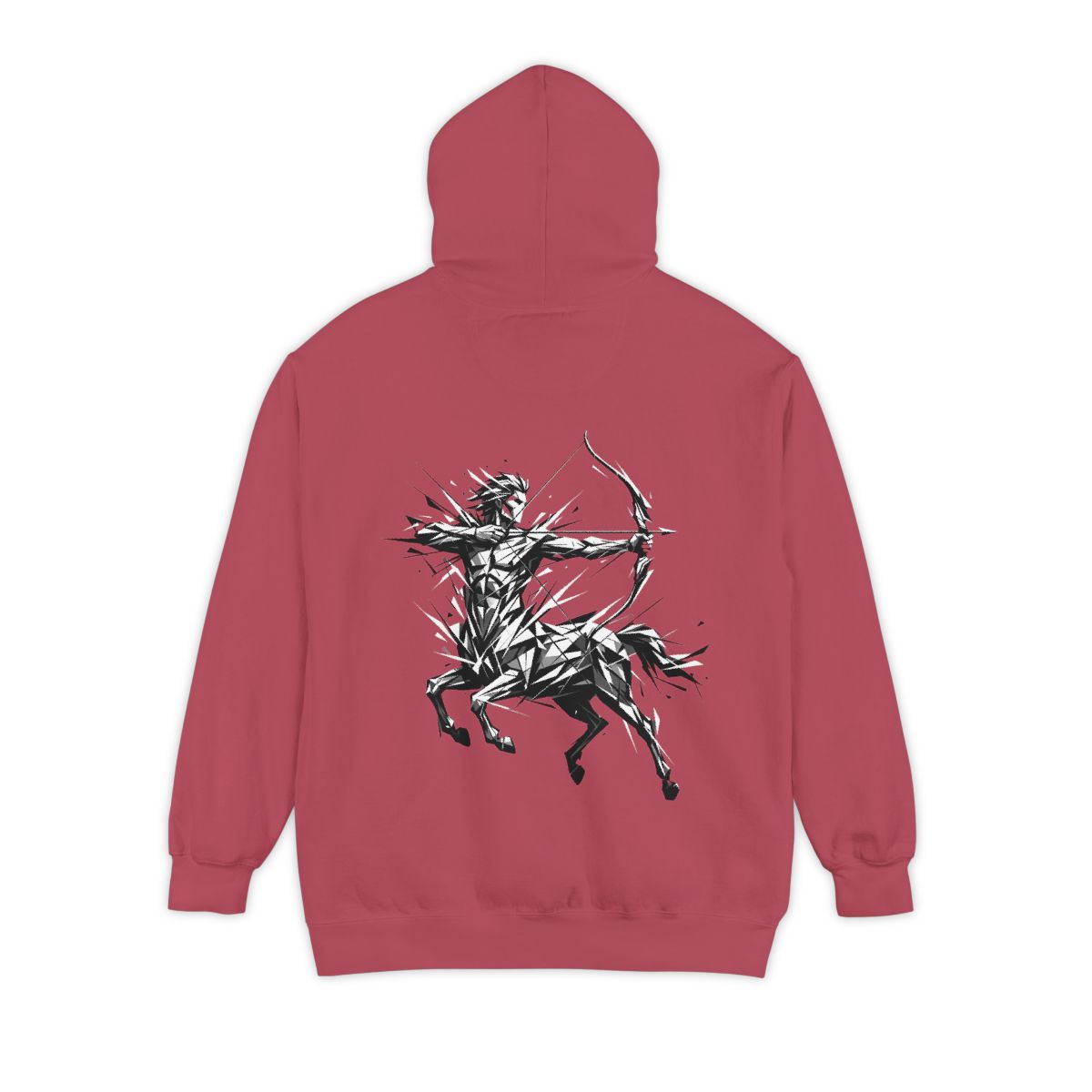 Color: Crimson | Sagittarius The Archer Centaur Garment-Dyed Hoodie
