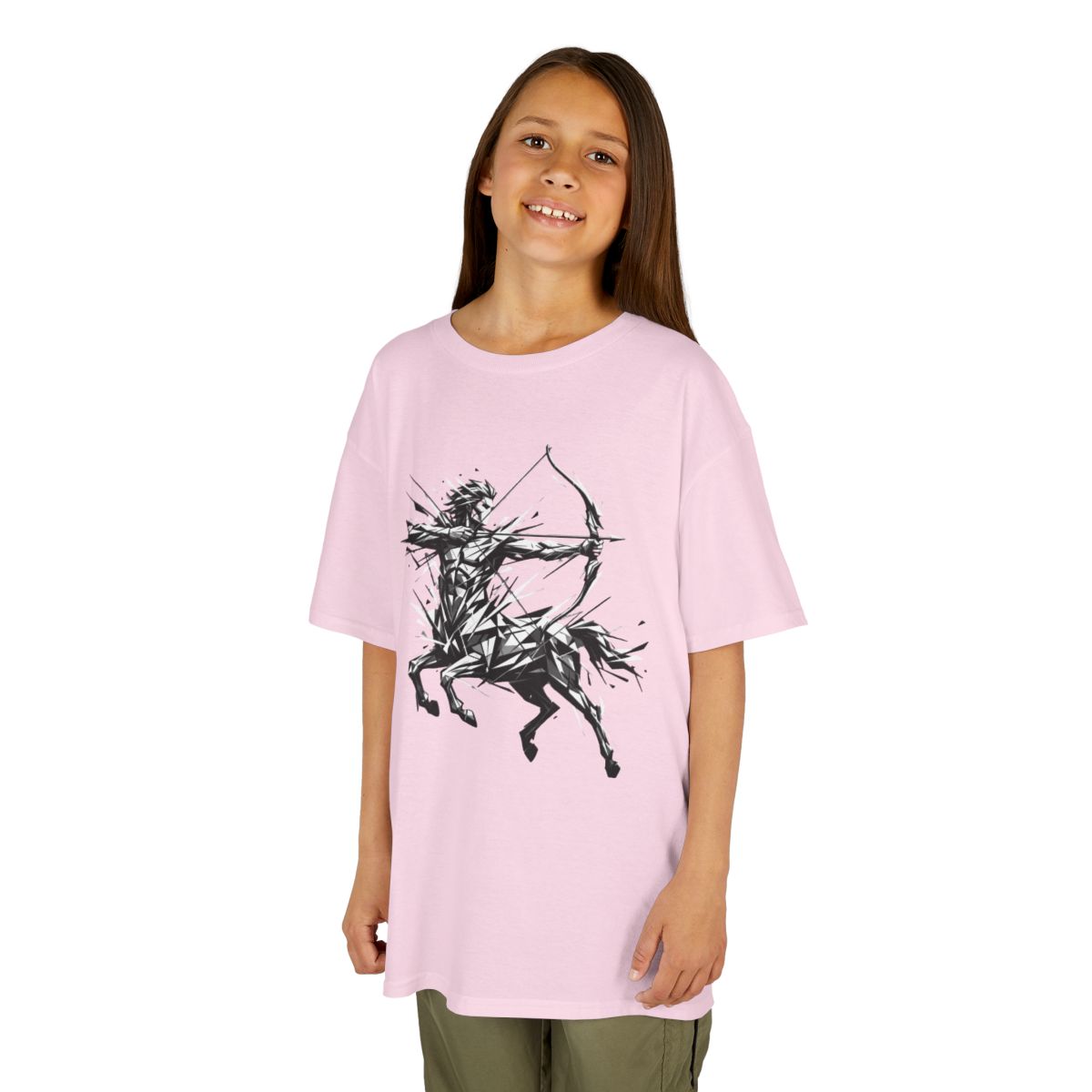 Color: Light Pink | Sagittarius The Archer Centaur Kids Tee