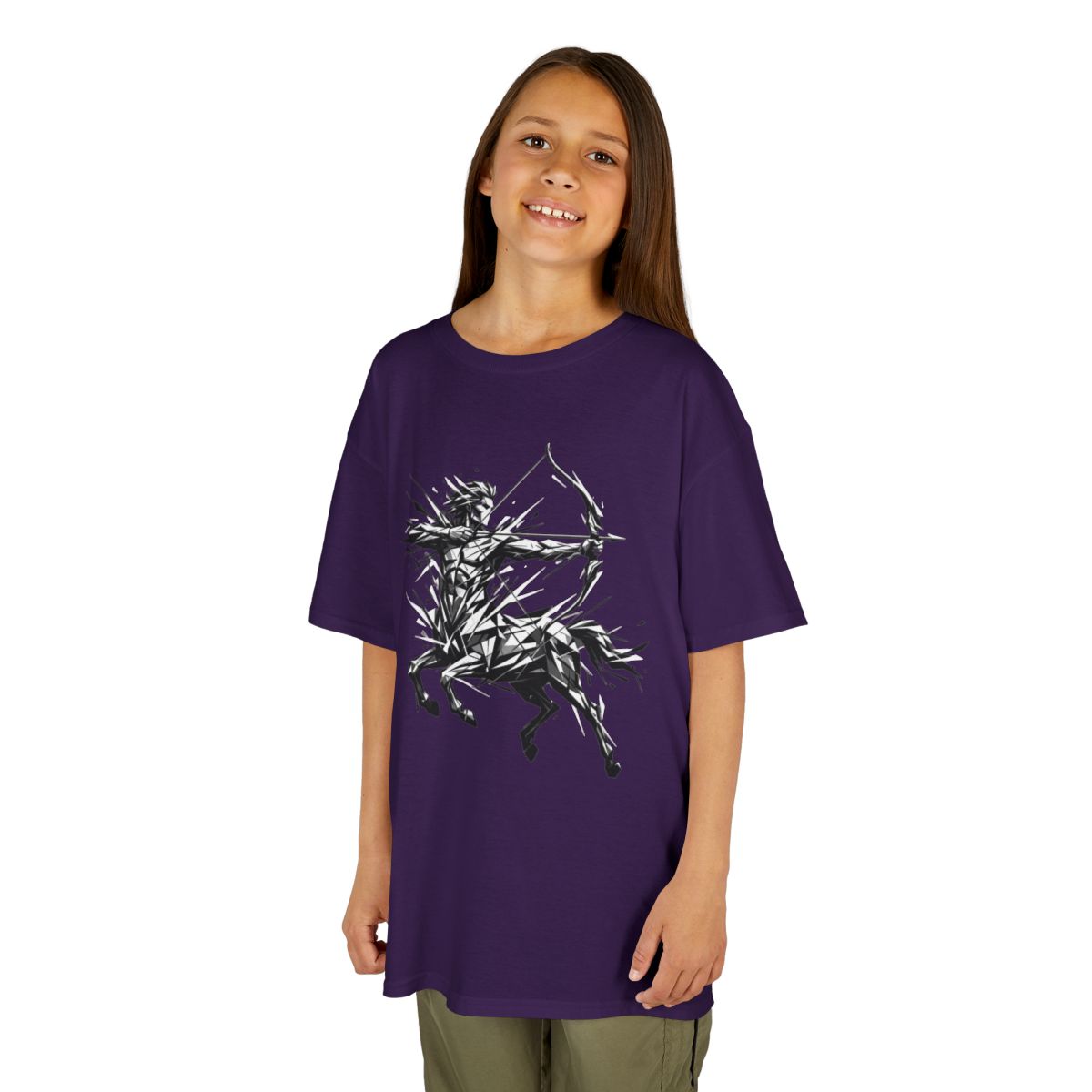 Color: Purple | Sagittarius The Archer Centaur Kids Tee