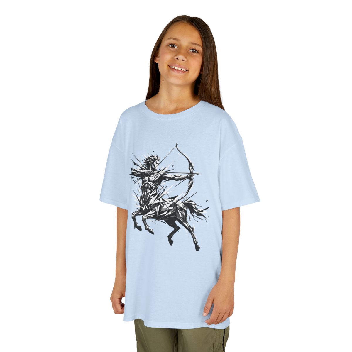 Color: Light Blue | Sagittarius The Archer Centaur Kids Tee