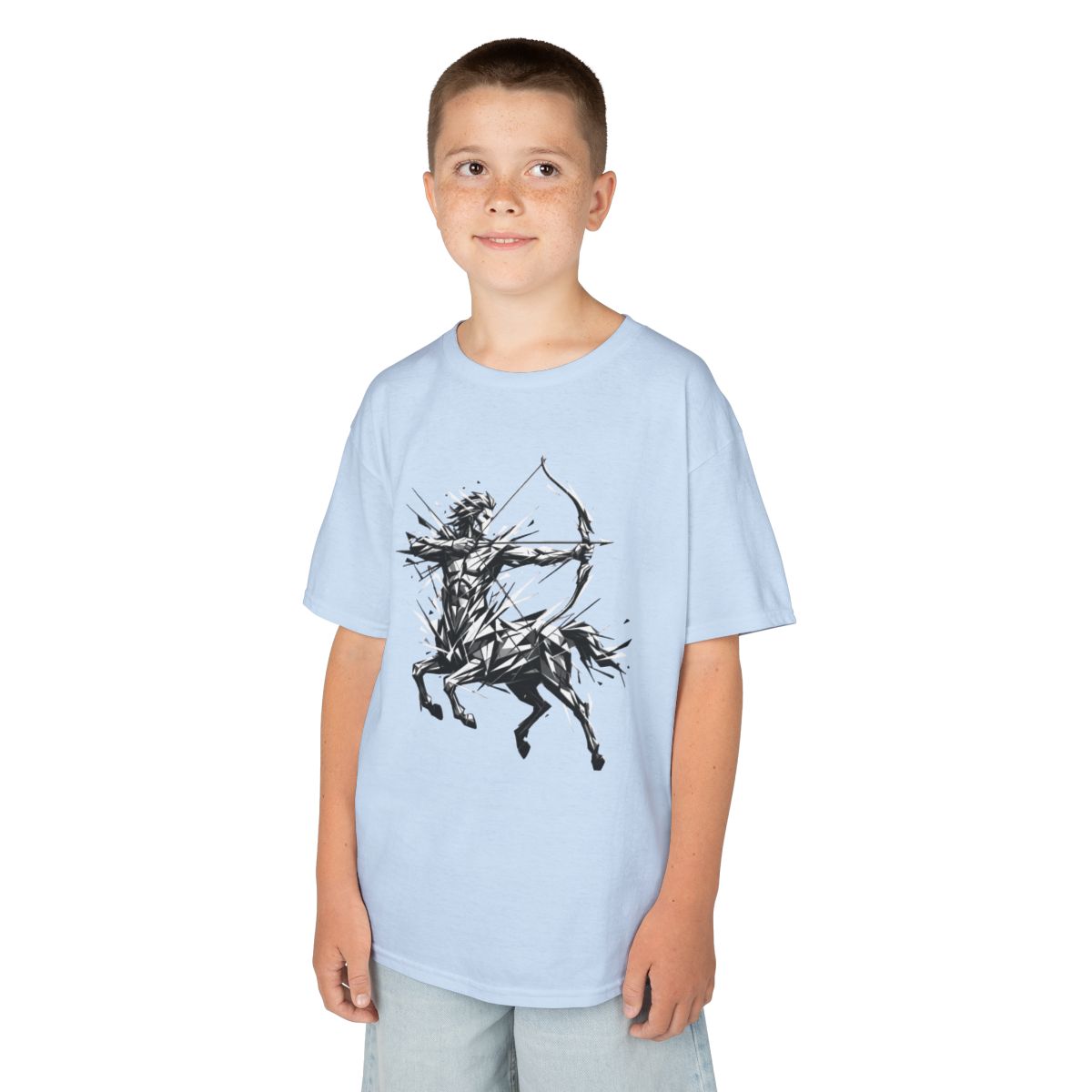 Color: Light Blue | Sagittarius The Archer Centaur Kids Tee