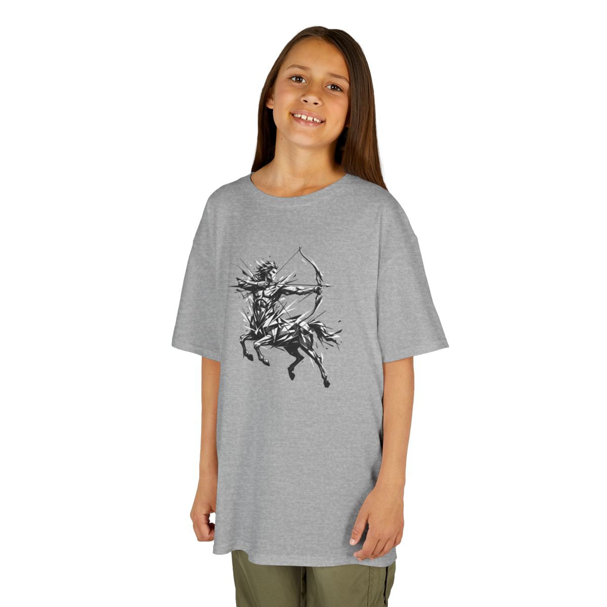Color: Sport Grey | Sagittarius The Archer Centaur Kids Tee