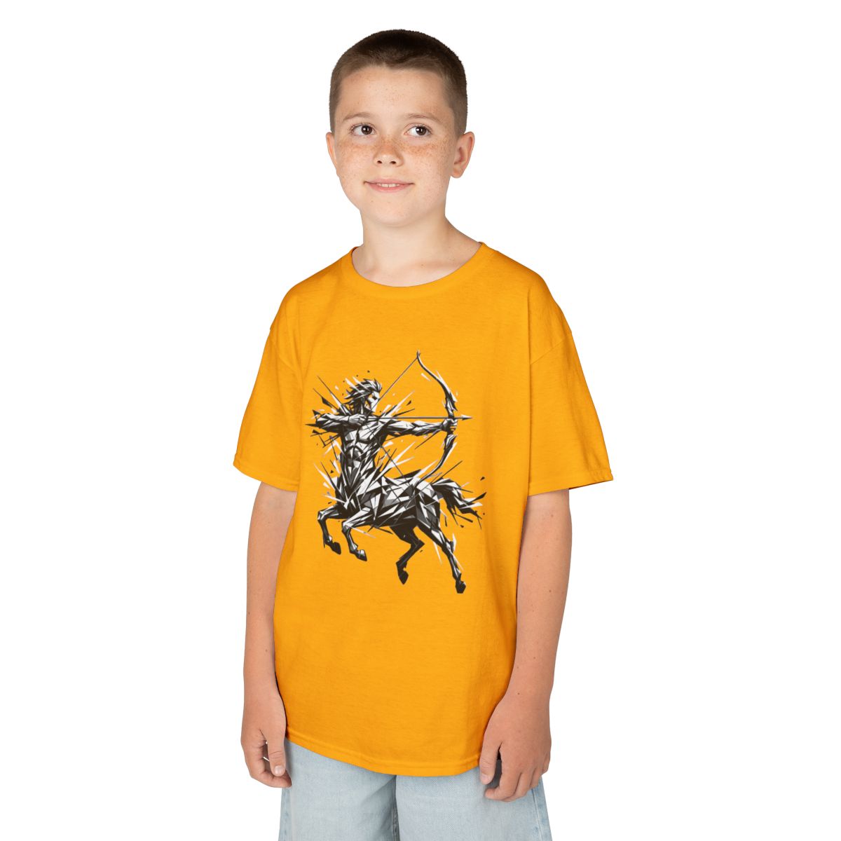 Color: Gold | Sagittarius The Archer Centaur Kids Tee