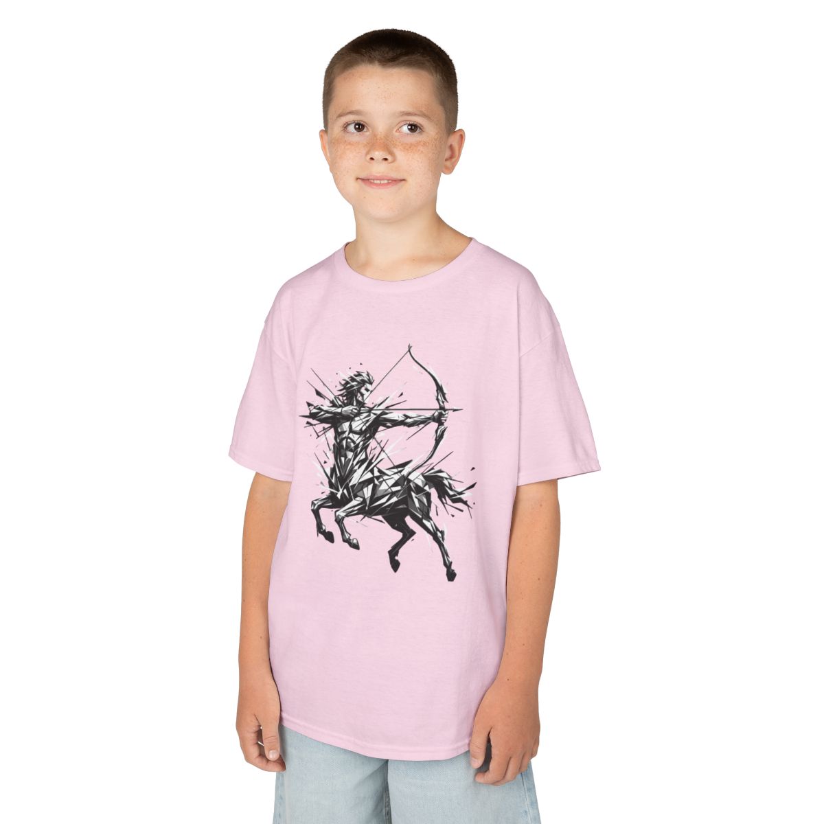 Color: Light Pink | Sagittarius The Archer Centaur Kids Tee